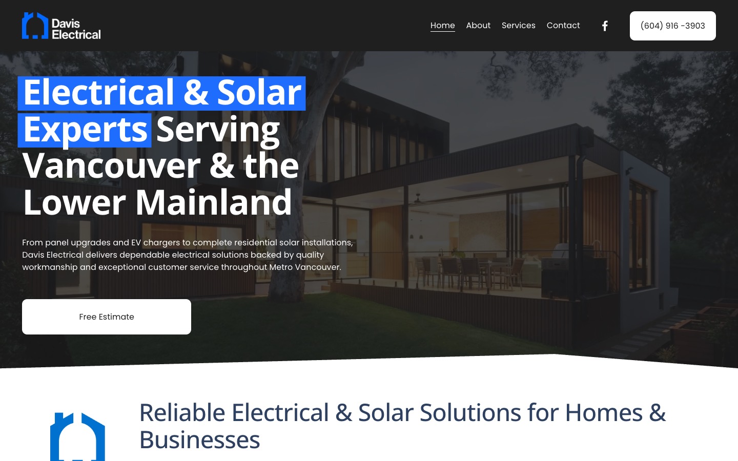 The current homepage